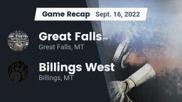 Recap: Great Falls  vs. Billings West  2022