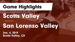 Scotts Valley  vs San Lorenzo Valley  Game Highlights - Jan. 4, 2019