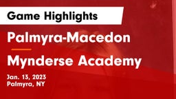 Palmyra-Macedon  vs Mynderse Academy Game Highlights - Jan. 13, 2023