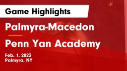 Palmyra-Macedon  vs Penn Yan Academy  Game Highlights - Feb. 1, 2023