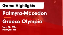 Palmyra-Macedon  vs Greece Olympia  Game Highlights - Jan. 22, 2024