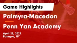 Palmyra-Macedon  vs Penn Yan Academy  Game Highlights - April 28, 2023