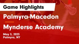 Palmyra-Macedon  vs Mynderse Academy Game Highlights - May 3, 2023