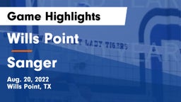 Wills Point  vs Sanger  Game Highlights - Aug. 20, 2022