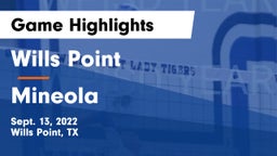 Wills Point  vs Mineola  Game Highlights - Sept. 13, 2022
