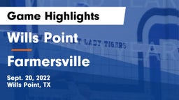Wills Point  vs Farmersville  Game Highlights - Sept. 20, 2022