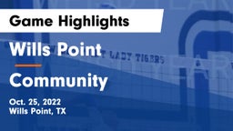 Wills Point  vs Community  Game Highlights - Oct. 25, 2022