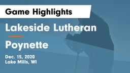 Lakeside Lutheran  vs Poynette  Game Highlights - Dec. 15, 2020