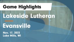 Lakeside Lutheran  vs Evansville  Game Highlights - Nov. 17, 2023