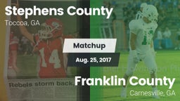 Matchup: Stephens County vs. Franklin County  2017