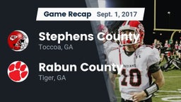 Recap: Stephens County  vs. Rabun County  2017