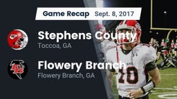 Recap: Stephens County  vs. Flowery Branch  2017