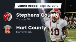 Recap: Stephens County  vs. Hart County  2017