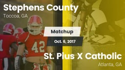 Matchup: Stephens County vs. St. Pius X Catholic  2017