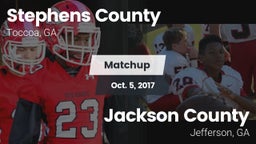 Matchup: Stephens County vs. Jackson County  2017