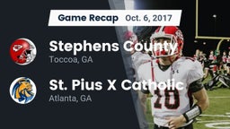 Recap: Stephens County  vs. St. Pius X Catholic  2017