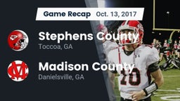 Recap: Stephens County  vs. Madison County  2017
