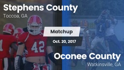 Matchup: Stephens County vs. Oconee County  2017