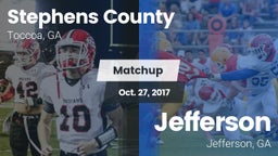 Matchup: Stephens County vs. Jefferson  2017