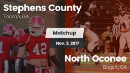 Matchup: Stephens County vs. North Oconee  2017