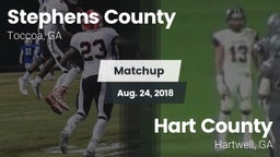 Matchup: Stephens County vs. Hart County  2018