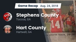 Recap: Stephens County  vs. Hart County  2018
