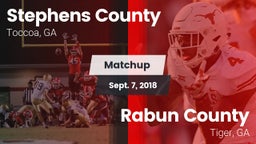 Matchup: Stephens County vs. Rabun County  2018