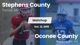 Matchup: Stephens County vs. Oconee County  2018