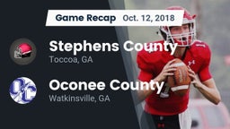 Recap: Stephens County  vs. Oconee County  2018