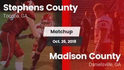 Matchup: Stephens County vs. Madison County  2018
