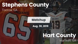 Matchup: Stephens County vs. Hart County  2019