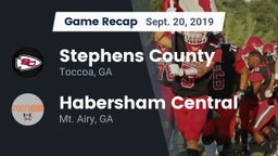 Recap: Stephens County  vs. Habersham Central 2019