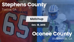 Matchup: Stephens County vs. Oconee County  2019