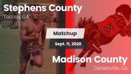 Matchup: Stephens County vs. Madison County  2020