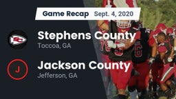 Recap: Stephens County  vs. Jackson County  2020