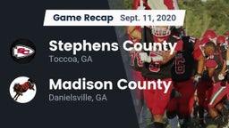 Recap: Stephens County  vs. Madison County  2020