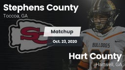 Matchup: Stephens County vs. Hart County  2020