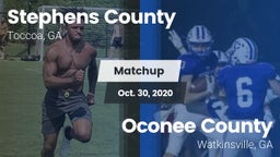 Matchup: Stephens County vs. Oconee County  2020