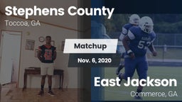 Matchup: Stephens County vs. East Jackson  2020