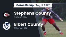 Recap: Stephens County  vs. Elbert County  2022