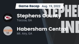 Recap: Stephens County  vs. Habersham Central 2022