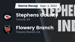Recap: Stephens County  vs. Flowery Branch  2022
