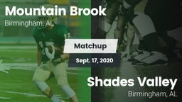 Matchup: Mountain Brook High vs. Shades Valley  2020