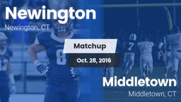 Matchup: Newington High vs. Middletown  2016