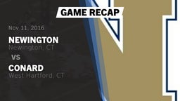 Recap: Newington  vs. Conard  2016