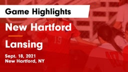 New Hartford  vs Lansing  Game Highlights - Sept. 18, 2021