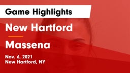 New Hartford  vs Massena Game Highlights - Nov. 6, 2021