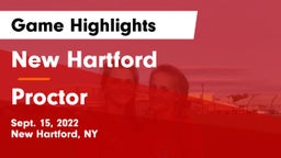 New Hartford  vs Proctor  Game Highlights - Sept. 15, 2022