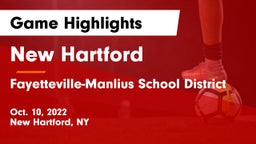 New Hartford  vs Fayetteville-Manlius School District  Game Highlights - Oct. 10, 2022