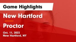 New Hartford  vs Proctor  Game Highlights - Oct. 11, 2022